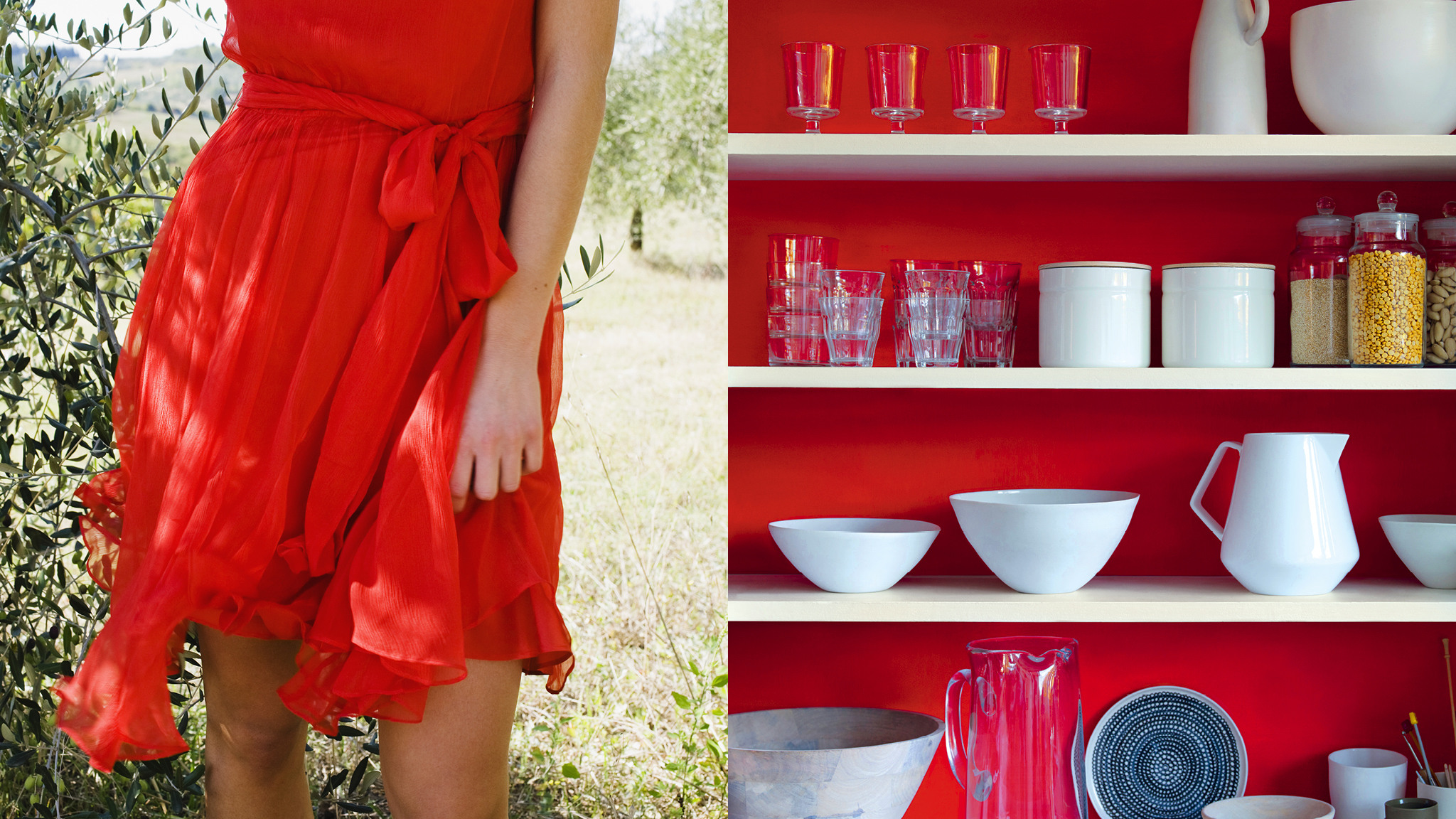 Chiếc váy đỏ xinh xắn hoặc chiếc áo màu xanh da trời yêu thích cũng như là quần áo của bạn có thể là chìa khóa mở ra cho bạn ý tưởng trang trí.